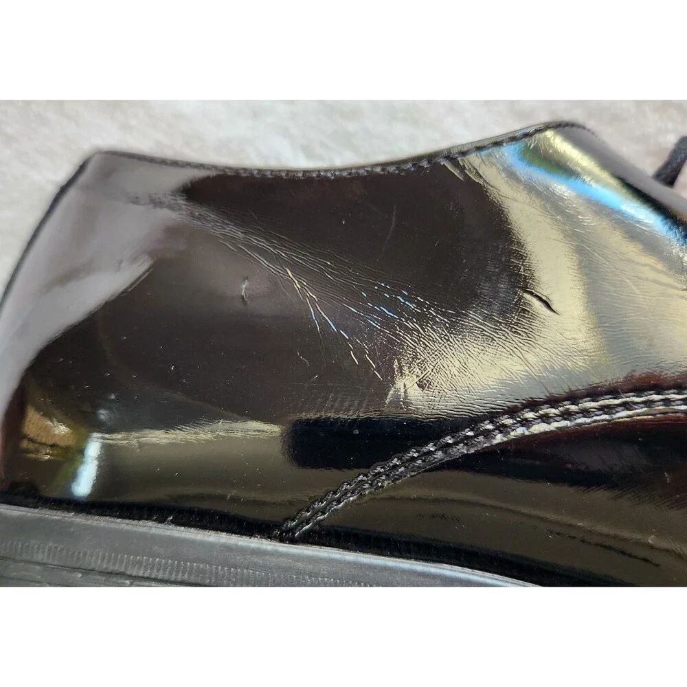 RW by Robert Wayne Men's Shoes Size 9D Black Shiny Oxford Dress Lace-Up Dirk